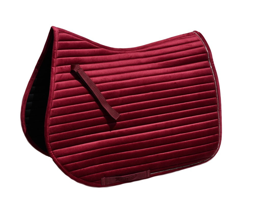 Picture of Rhinegold Diamante Channel Quilt GP Saddle Pad Saddlecloth, 7 Colours, 2 Sizes