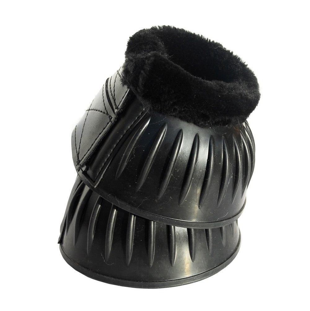 Picture of Rhinegold Fleece Trim Over-Reach Boots, Black or Brown,