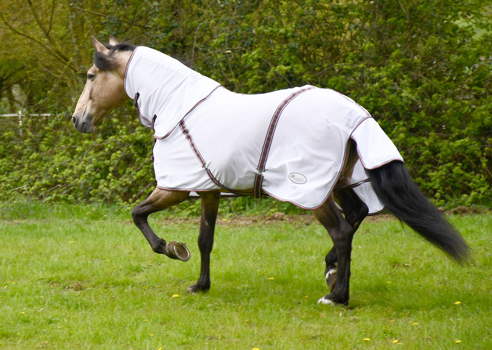Rhinegold Kenya Mesh Fly Horse Rug, With Detachable Neck & Belly Guard.