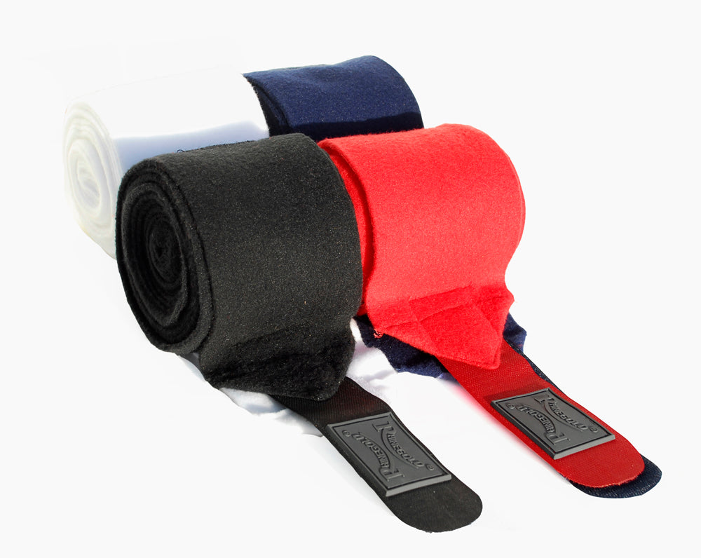 Rhinegold Fleece Stable/Travel Bandages, 7 Colours, Set of 4.