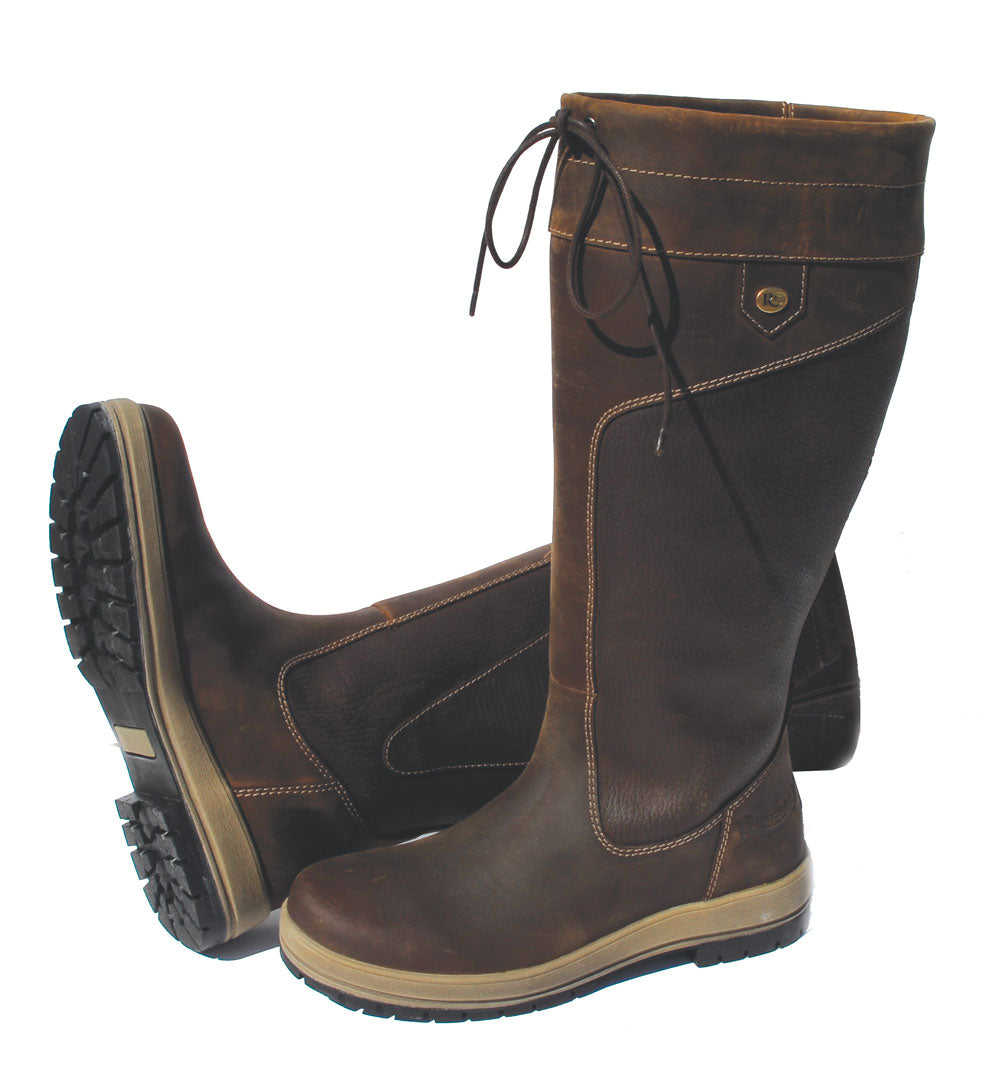 Rhinegold Vermont Long Leather Country Boots, Waterproof, 2 width fittings,