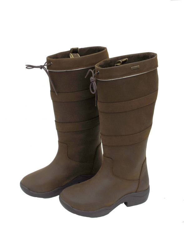 Rhinegold Elite Harlem Waterproof Country Boots,  Brown Std or Wide Calf