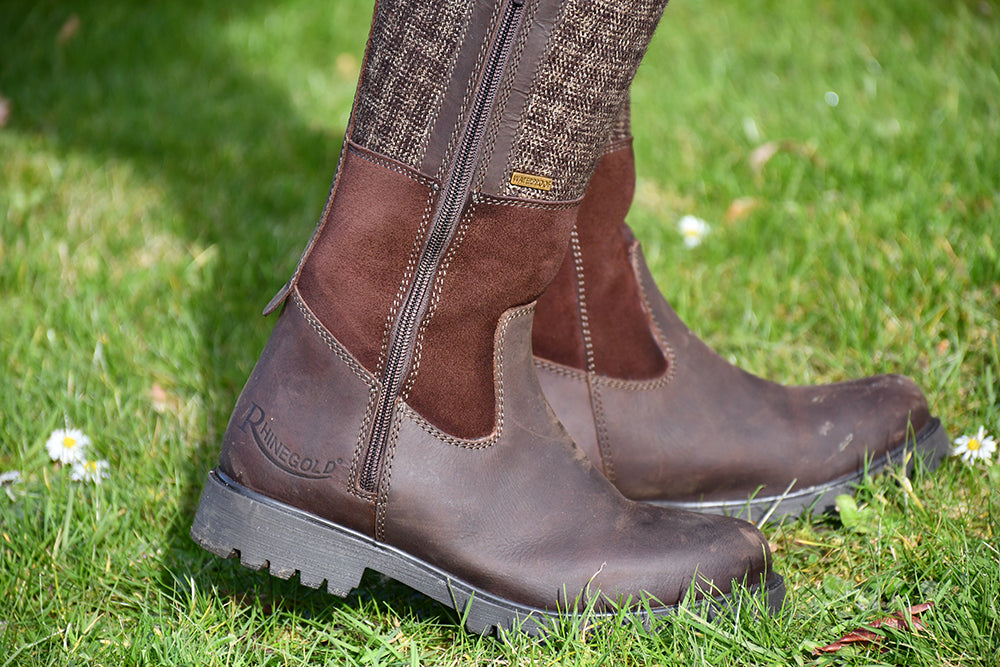 Rhinegold Albany Tweed Waterproof Country Walking Boots, Brown