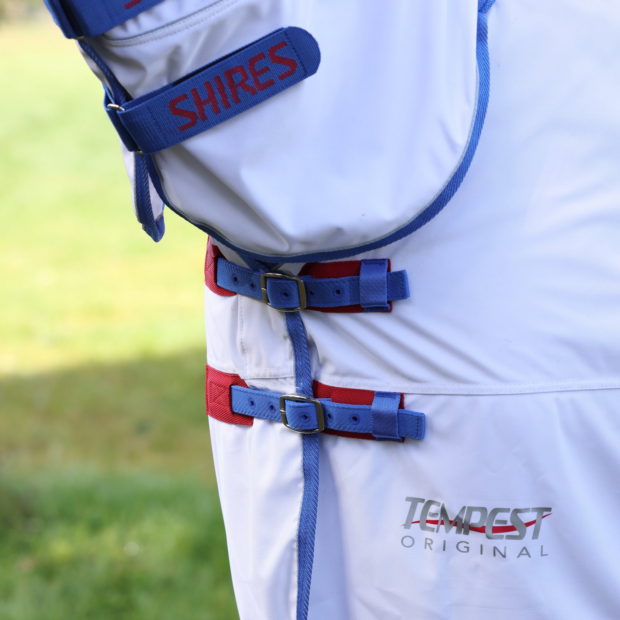 Shires Tempest Fly Rug Sheet Mesh Combo Fixed Neck Turnout - White