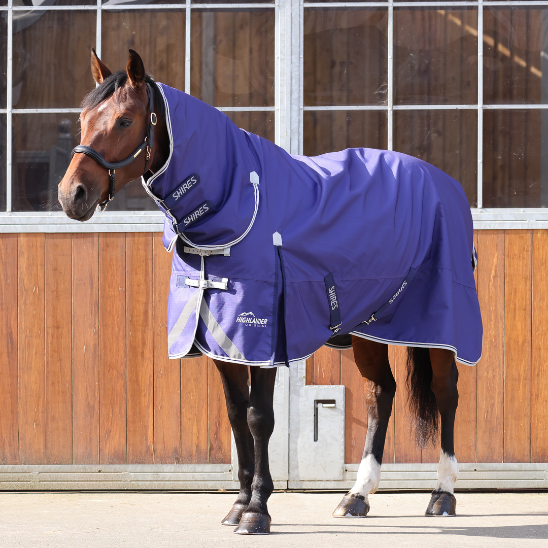 Shires Highlander Lite 0G Horse/Pony Lightweight Turnout Combo Rug, Navy
