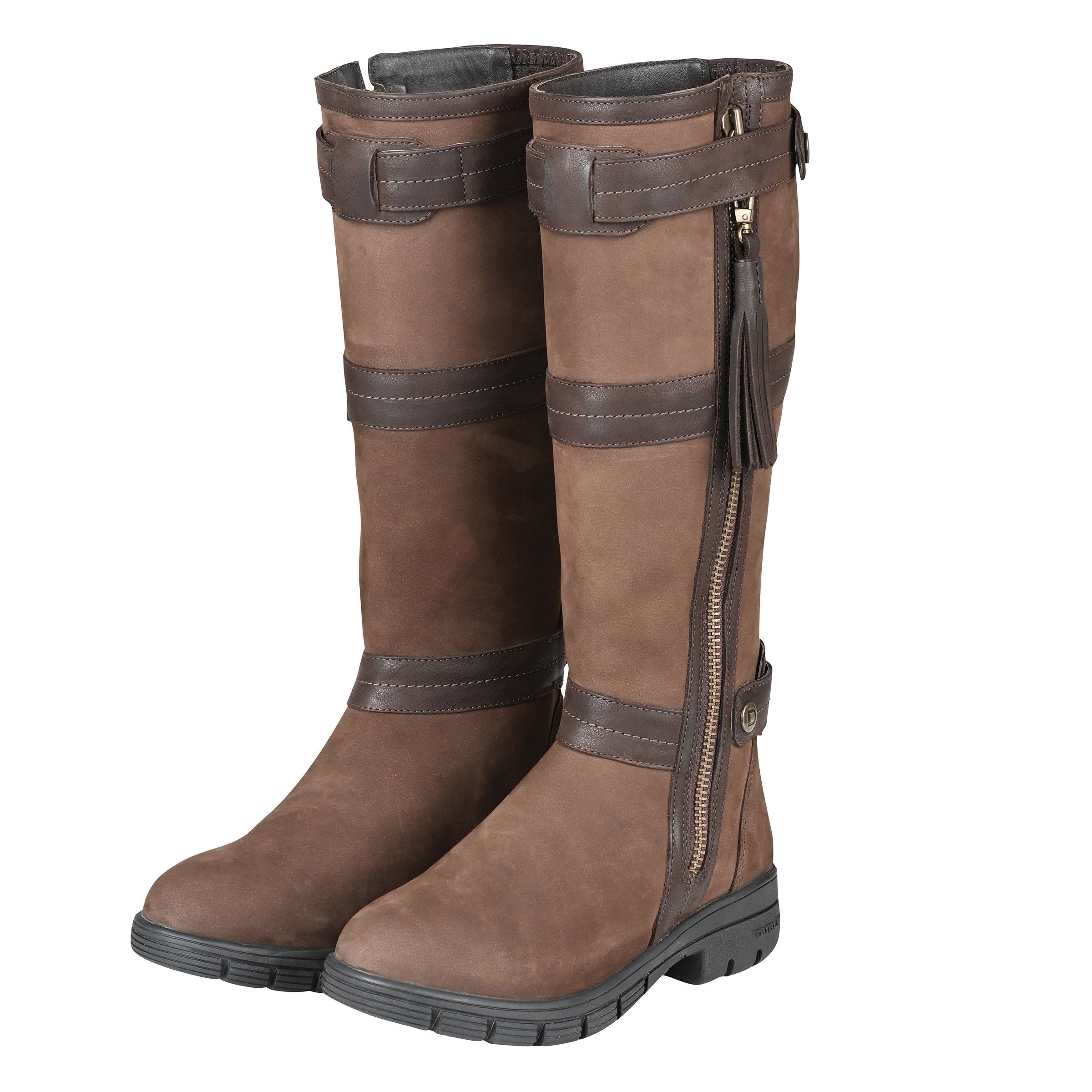 Dublin Erne Long Leather Country Boots, Womens, Riding, Yard, Chocolate,  UK 3-9