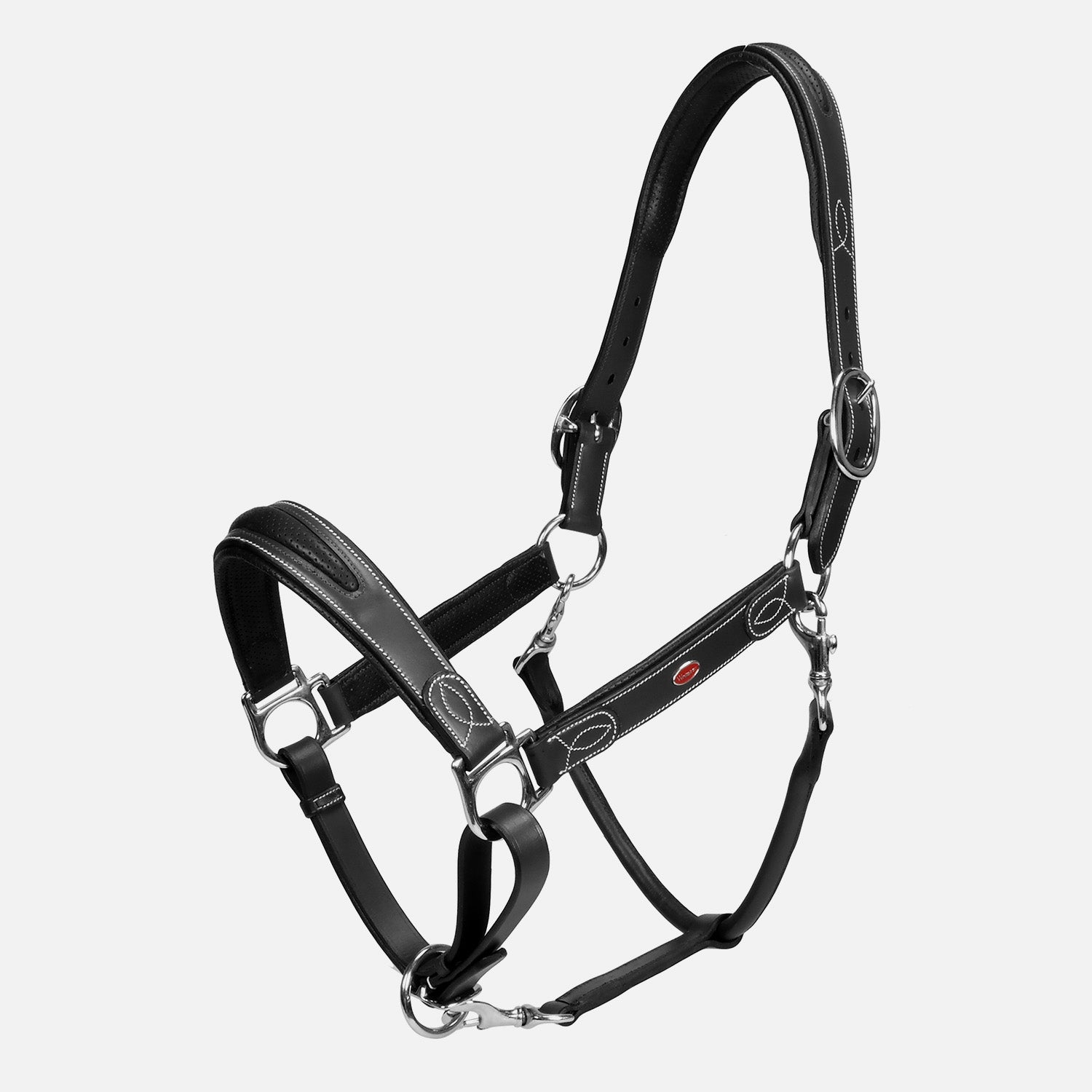 Whitaker Chicago Leather Headcollar , Black / Havana, 3 Sizes