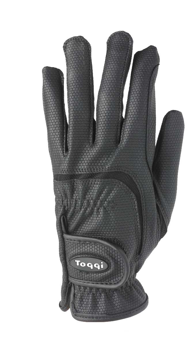 Toggi Hexham All Purpose Gloves, Performance Horse Riding Glove, White, Black
