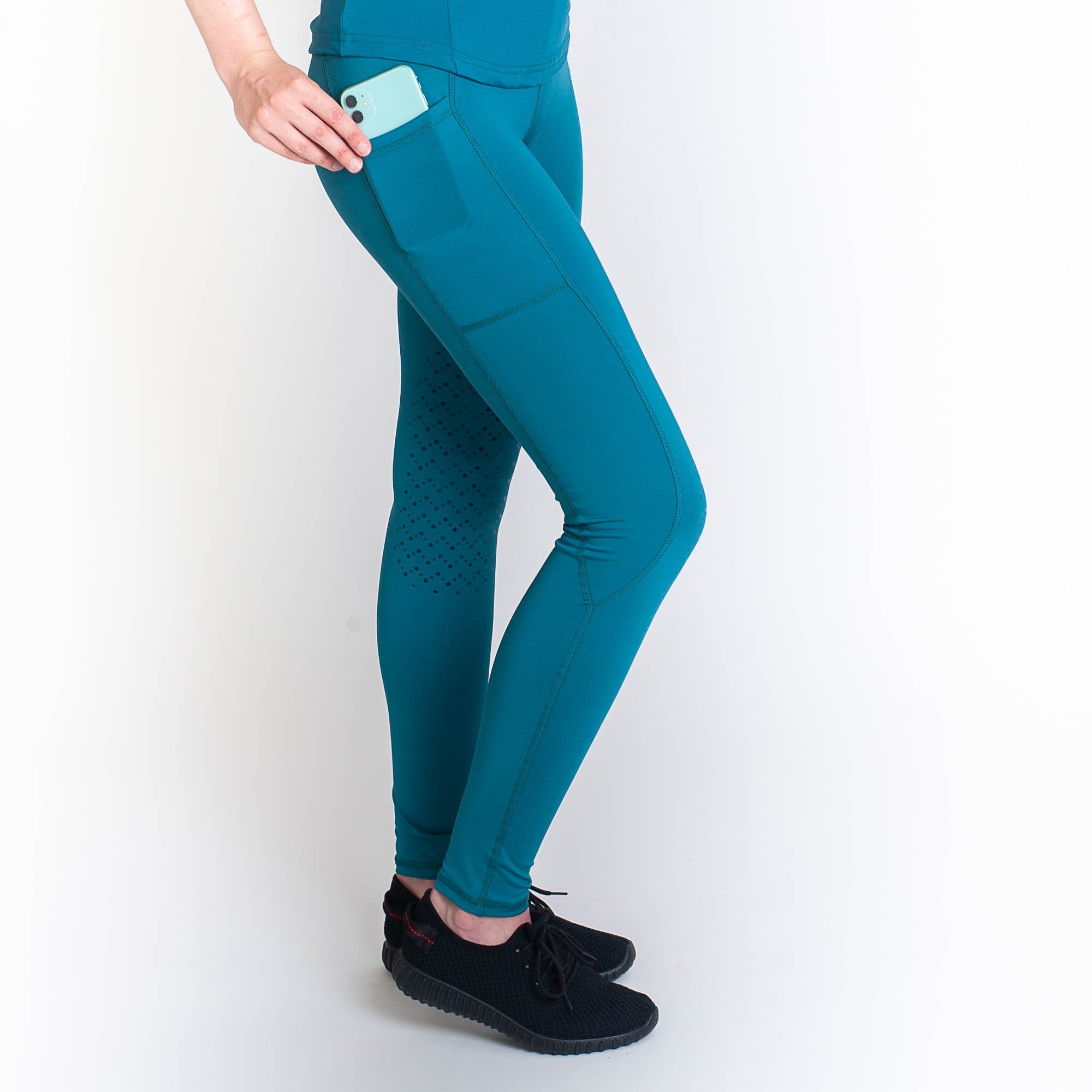 GALLOP Ladies  High-Waist Pocket Silicone Knee Horse Riding Tights