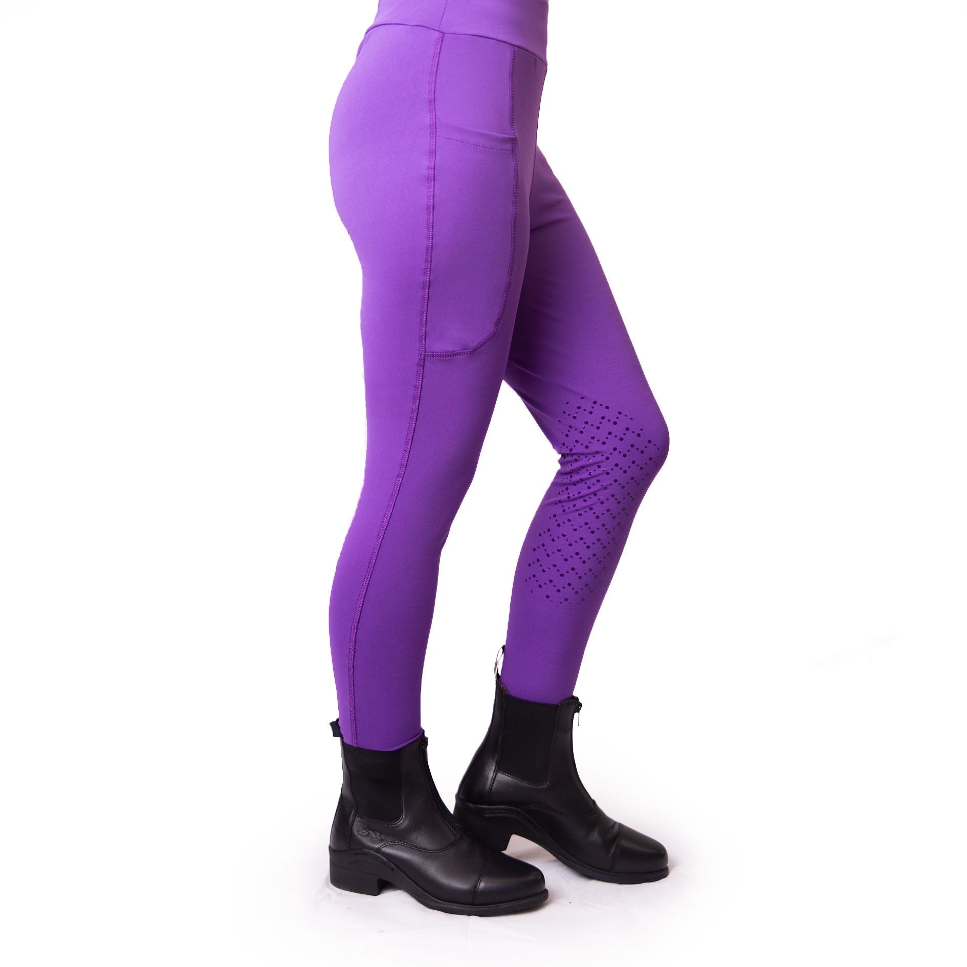 Gallop Children's Silicone Knee Horse Riding Tights, 8 Colours, 7 Sizes