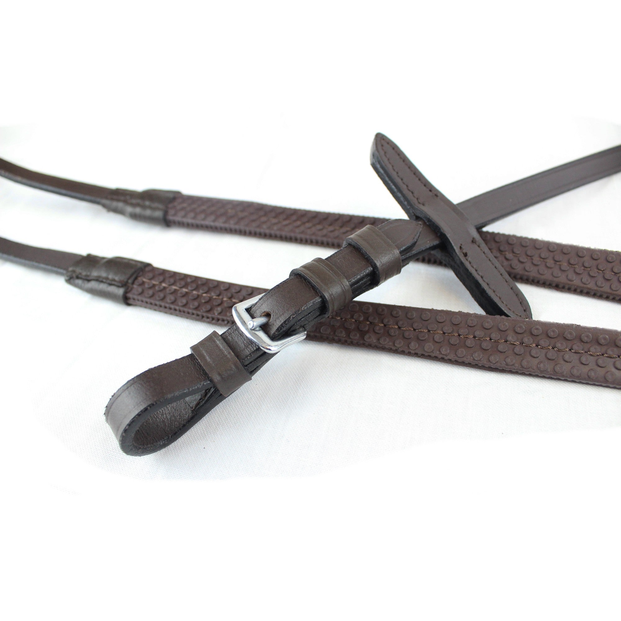 Gallop Rubber Reins, Black or Brown, 3 Sizes