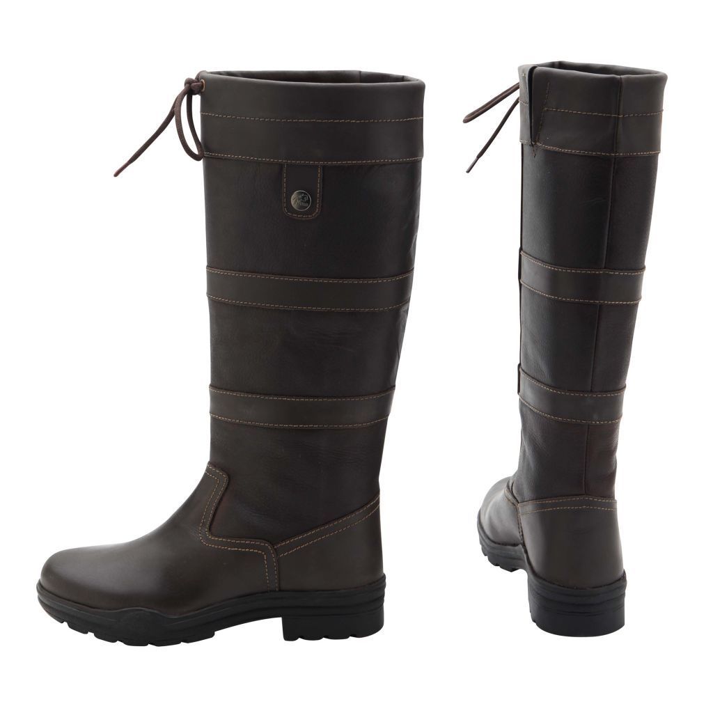 Horka Kensington Waterproof Equestrian Country Leather Boot Rubber Sole, Unisex