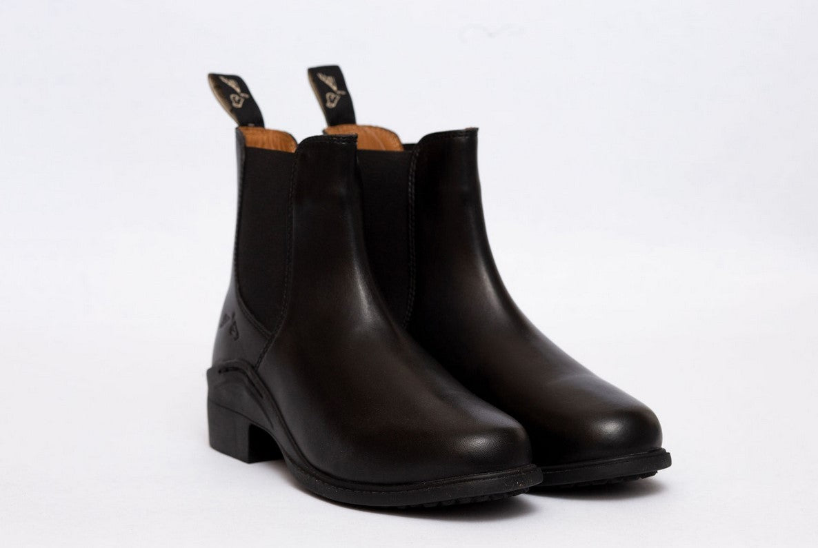 Gallop Elegence Leather Jodhpur Boots Horse Riding Short Boots, Black or Brown