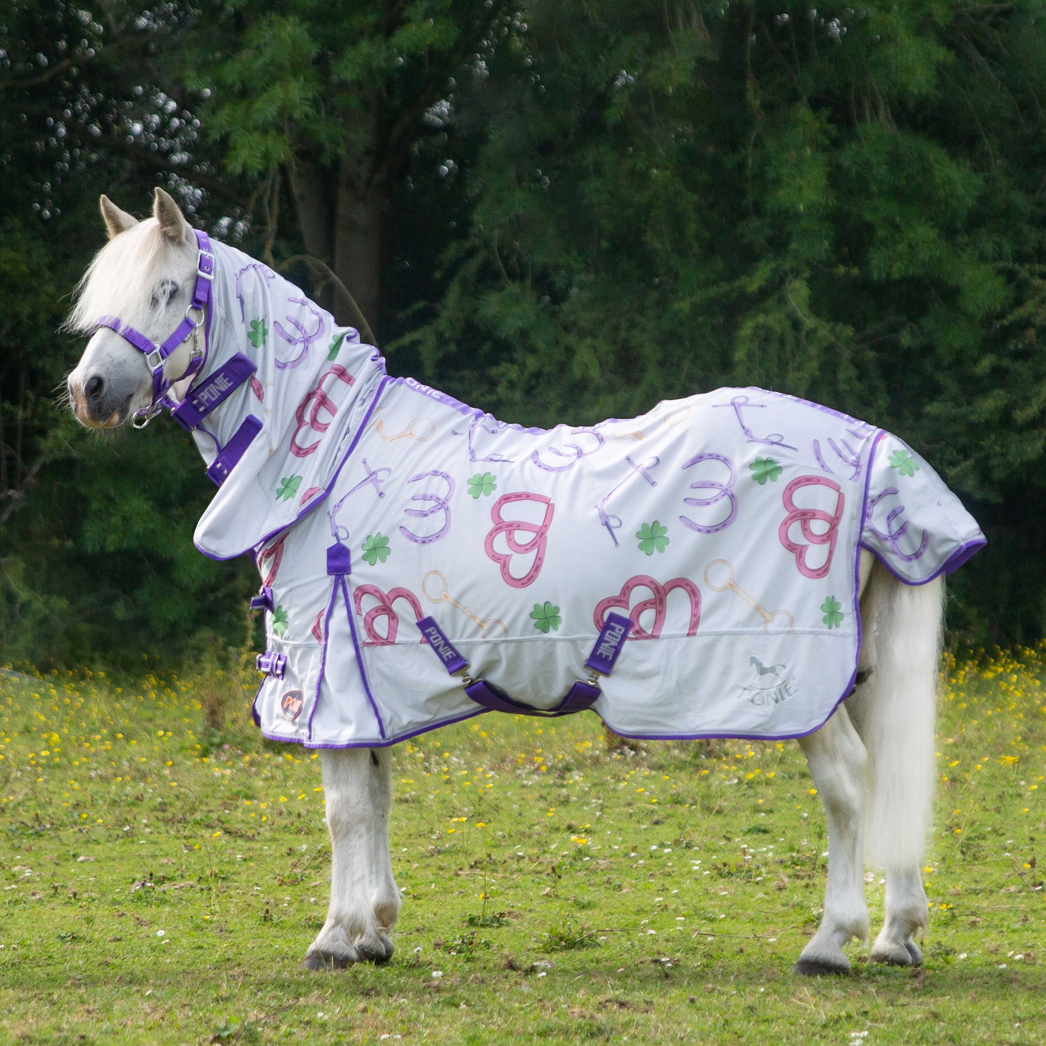 Gallop Trojan "Bits of Luck" Fly Rug, Combo Full Neck Fly Horse/Pony Rug