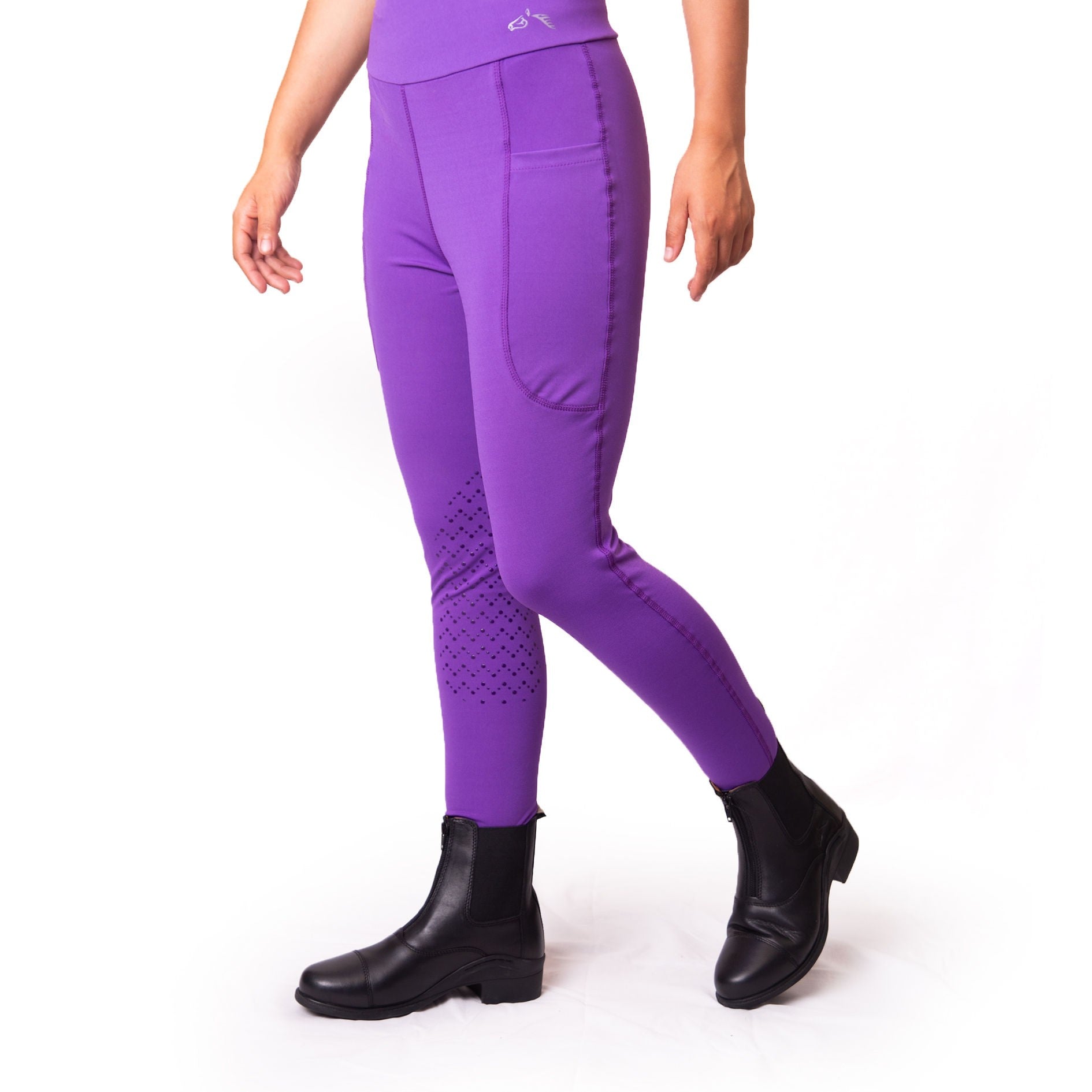Gallop Children's Silicone Knee Horse Riding Tights, 8 Colours, 7 Sizes