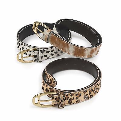 Picture of Shires Aubrion 35mm Natural Cow Hair Leather Skinny Belt - Spot