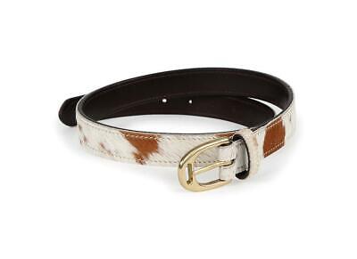 Picture of Shires Aubrion 25mm Natural Cow Hair Leather Skinny Belt