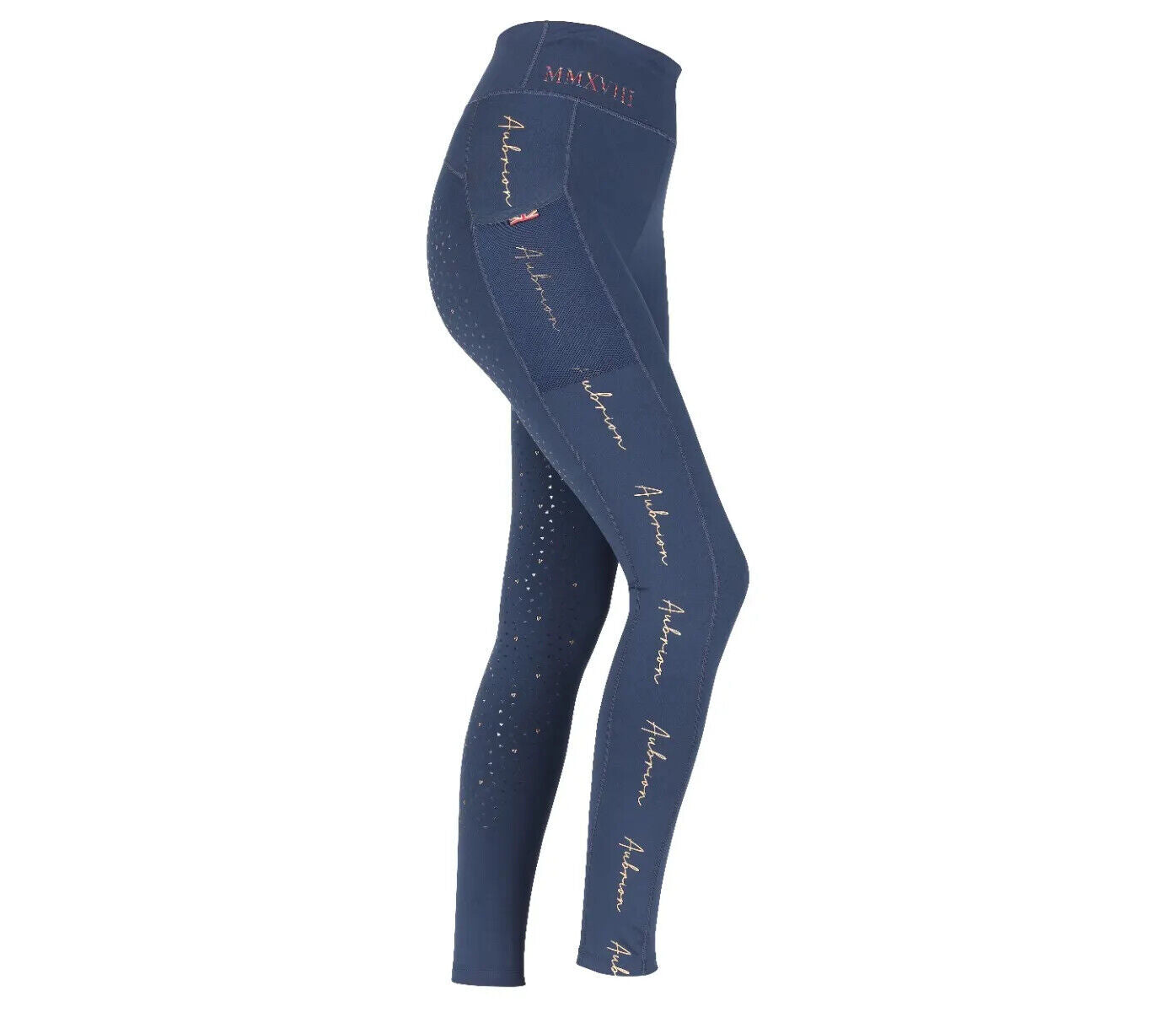 Picture of Shires Aubrion Ladies Team Rhythm Riding Tights |  Navy | XXS-XXL