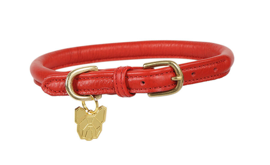 Picture of Digby & Fox Rolled Leather Dog Collar | 9 Sizes | 11 Colours