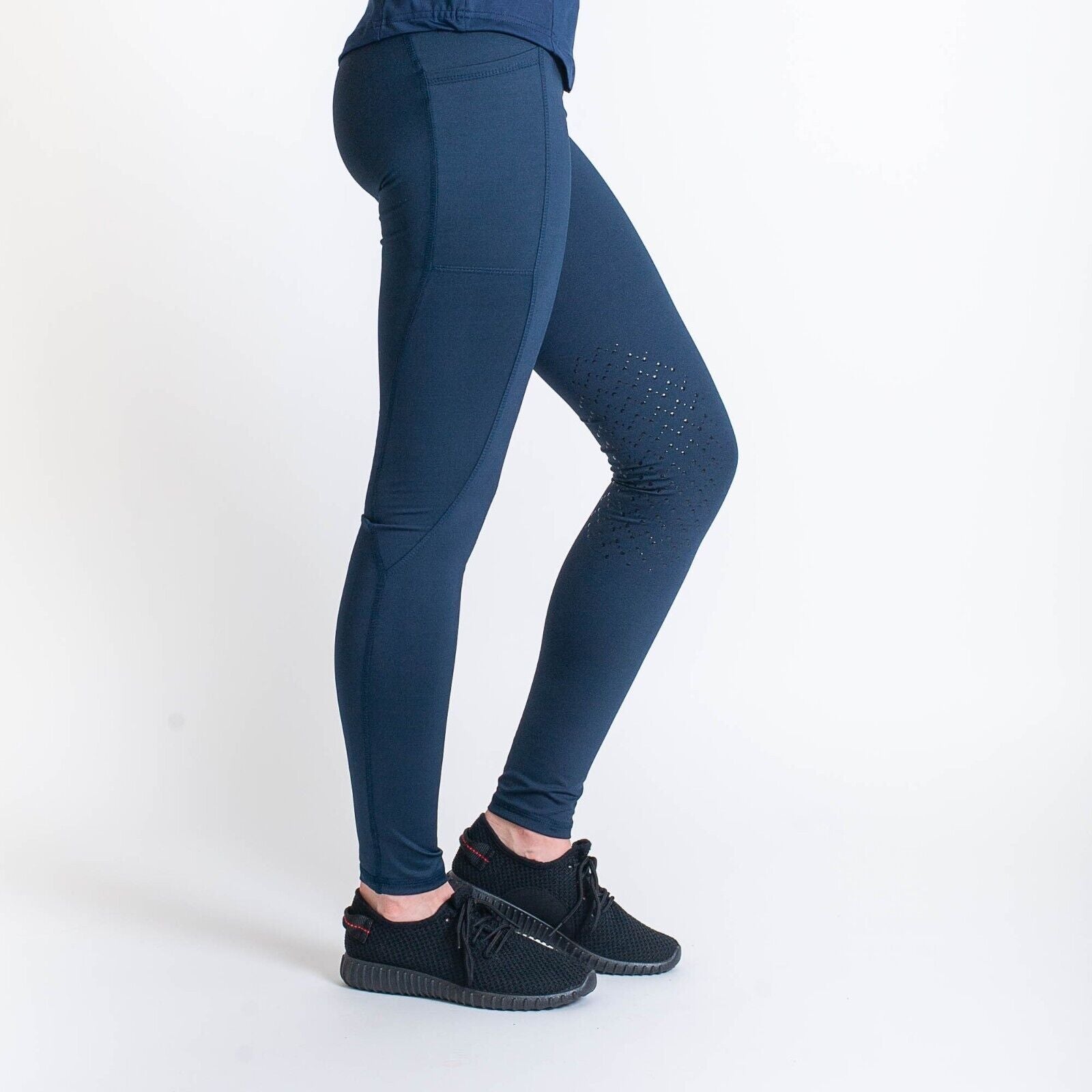Picture of Ladies Jodhpurs, GALLOP High-Waist Pocket Silicone Knee Horse Riding Tights