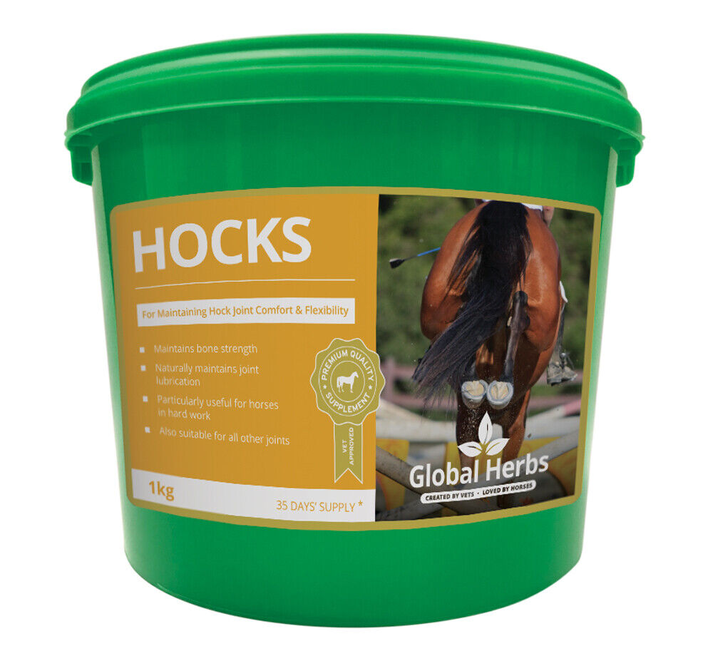 Picture of Global Herbs Hocks 1kg Tub, For Horses & Ponies,  Joints & Bones
