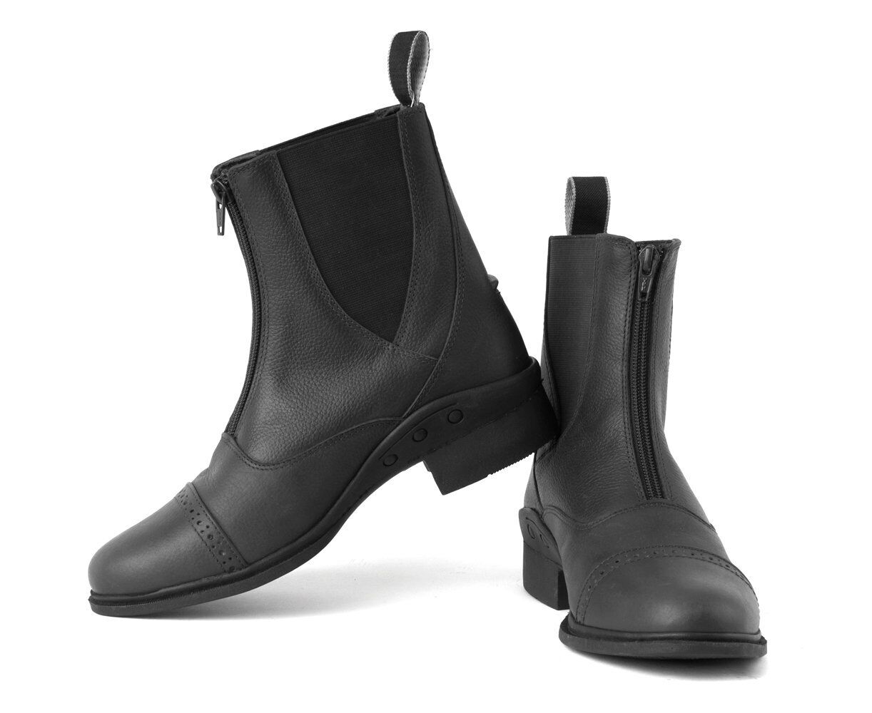 Picture of Leather Paddock Jodhpur Boots, Rhinegold Detroit Front Zip Riding Boots,