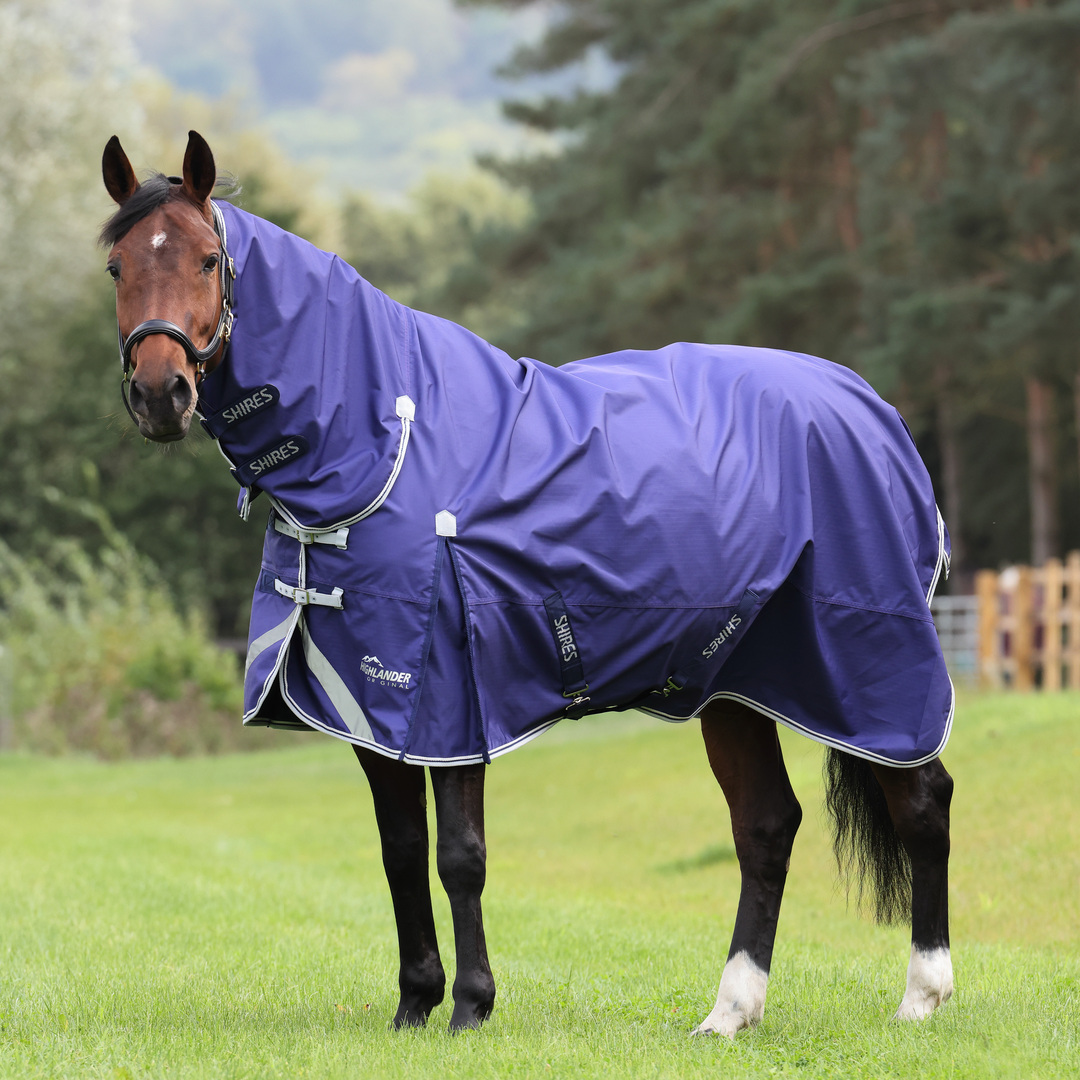 Picture of Shires Highlander Lite 0G Horse/Pony Lightweight Turnout Combo Rug, Navy