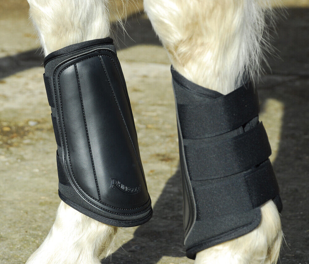 Picture of Rhinegold Breathable Neoprene Brushing Boots in Black or White, 3 Sizes