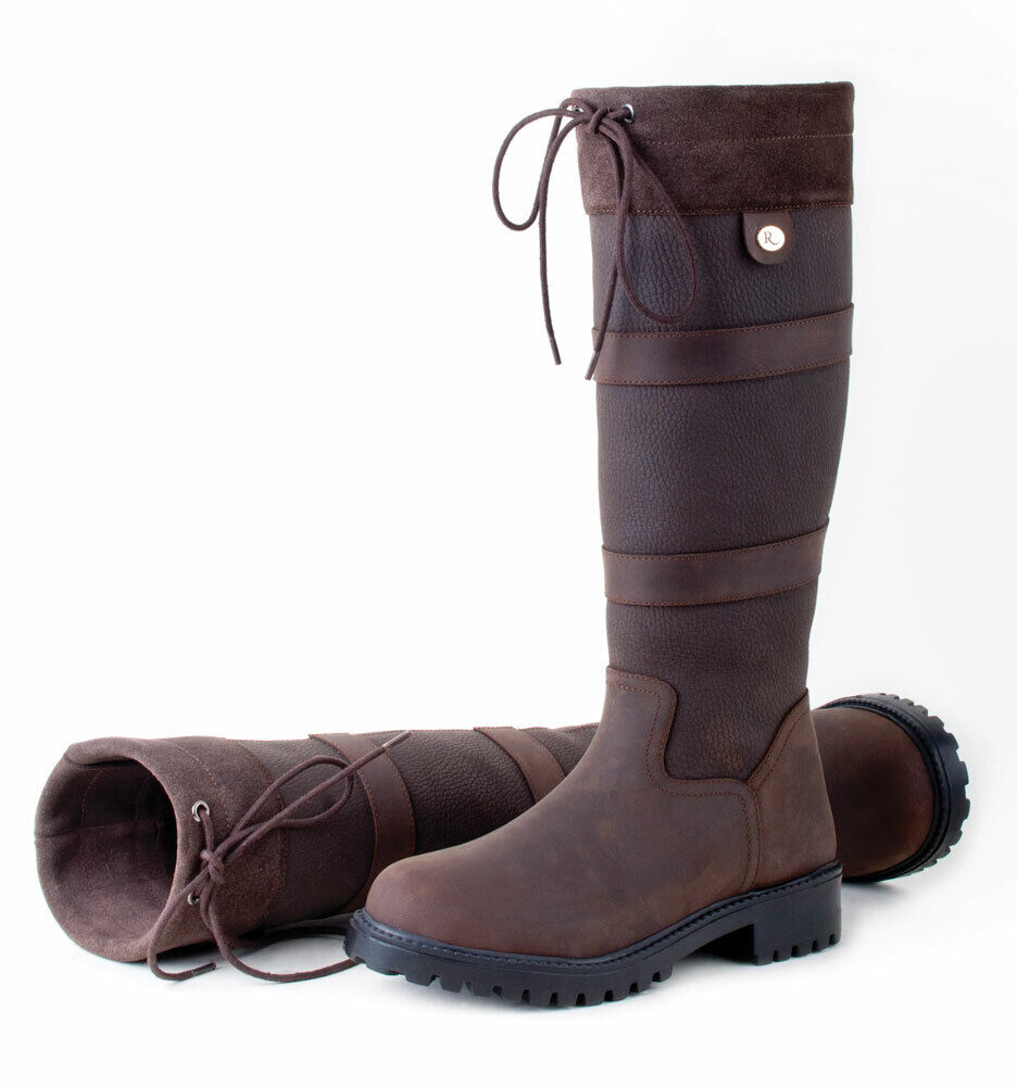 Picture of Rhinegold Elite Brooklyn Long Yard Country Walking Boots Brown Std or Wide Calf