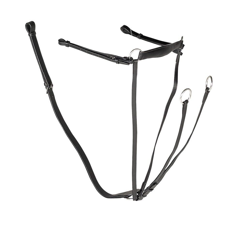 Picture of Gallop Leather Breastplate With Running Martingale Attachment,  Black,  Brown