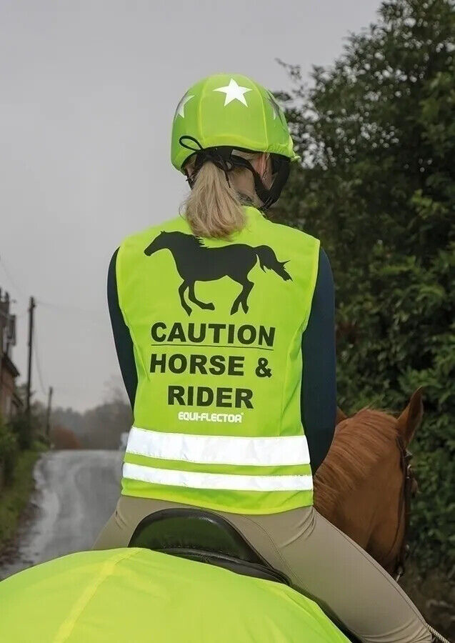 Picture of Shires EQUI-FLECTOR Horse Riding Safety Vest Hi Vis Tabard | Yellow, Orange