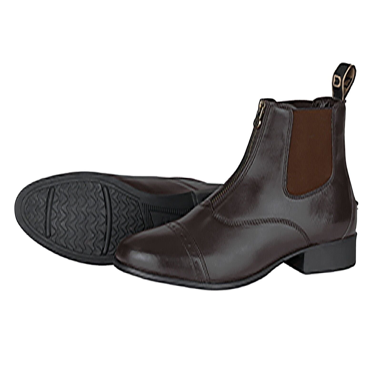 Picture of Dublin Foundation Zip Paddock Jodhpur Boots, Black, Brown, UK Size 4 - 11