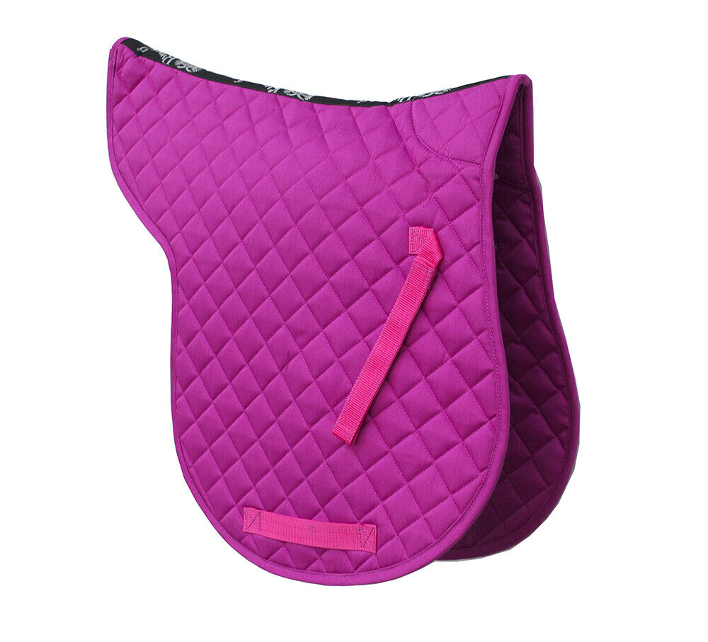 Picture of Rhinegold Cotton Quilted GP Saddle Numnah, in 11 colours, 3 Sizes