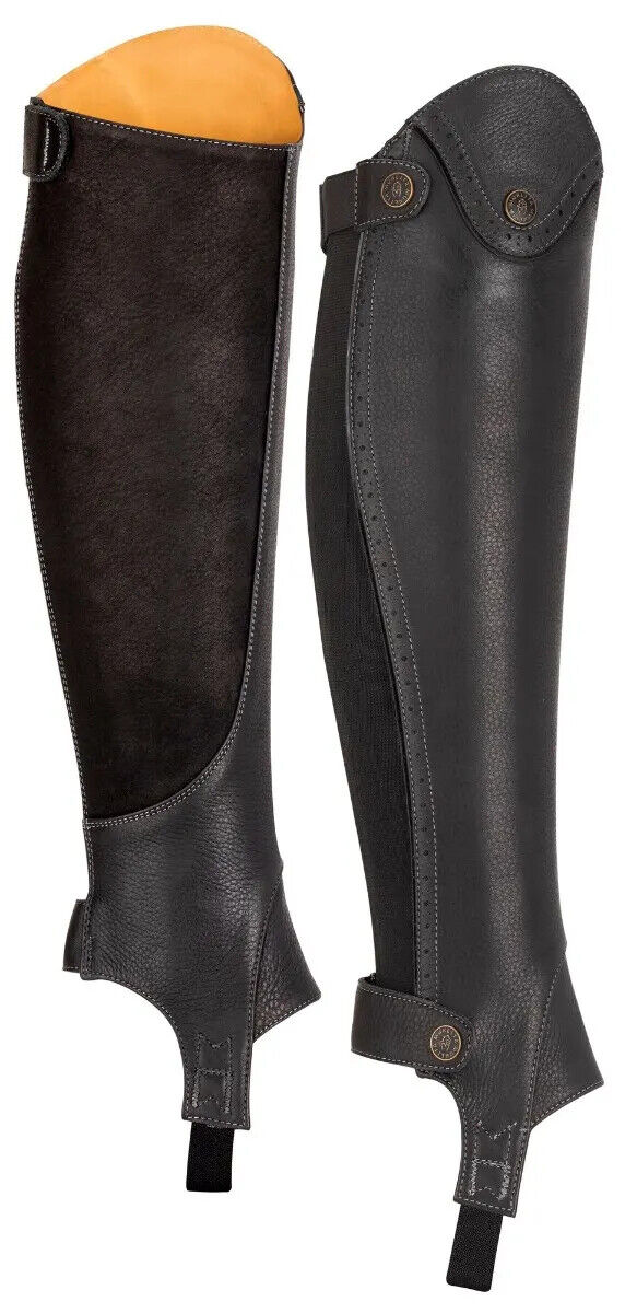 Picture of Shires Moretta Lucetta Leather Gaiters | Black / Brown | Short / Std Height.
