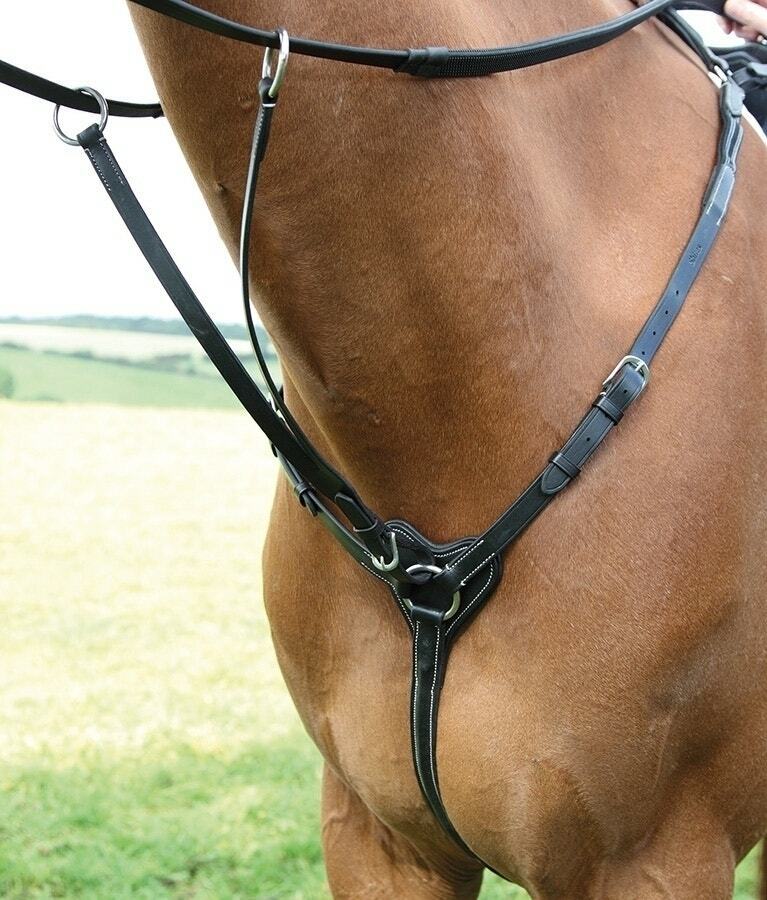 Picture of Shires Salisbury Leather 3 (Three) Point Breastplate  | 2 Colours