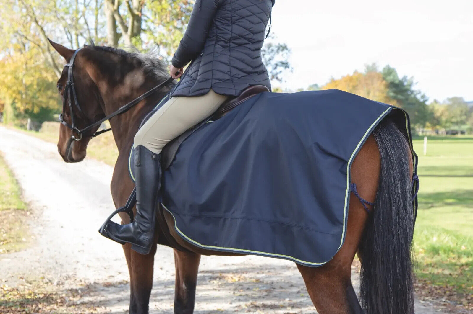 Picture of Shires Tempest Original Waterproof Exercise Sheet, Navy, 48"-60"
