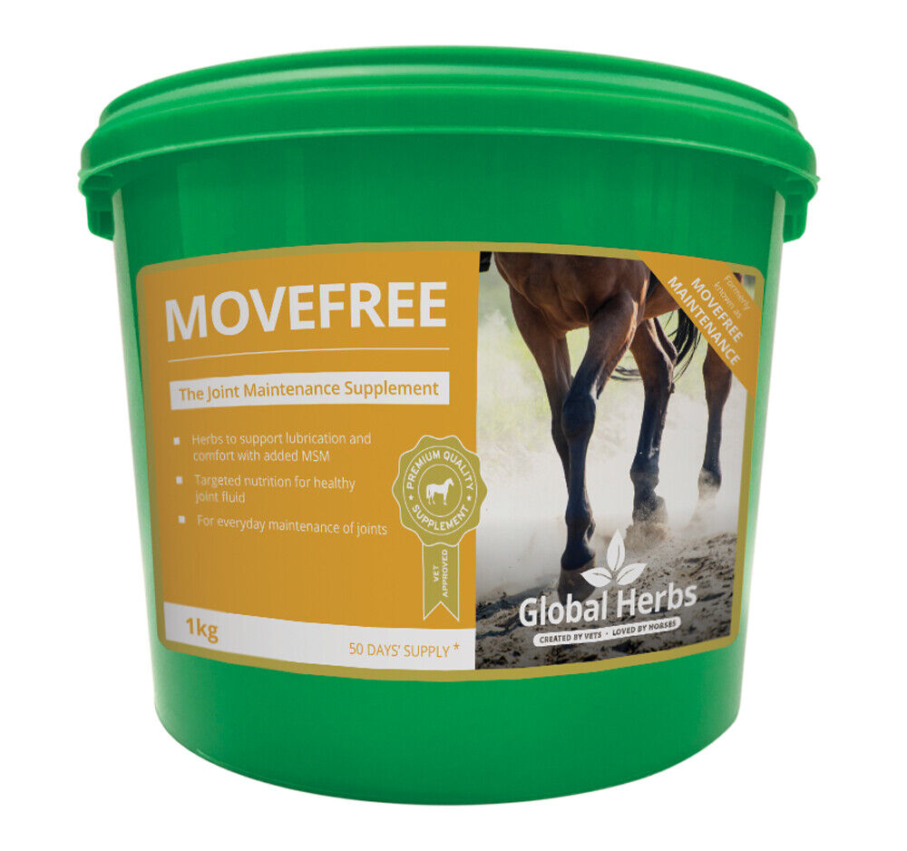 Picture of Global Herbs Movefree Maintenance, 1kg tub, Ultimate Joint Horse Feed Supplement