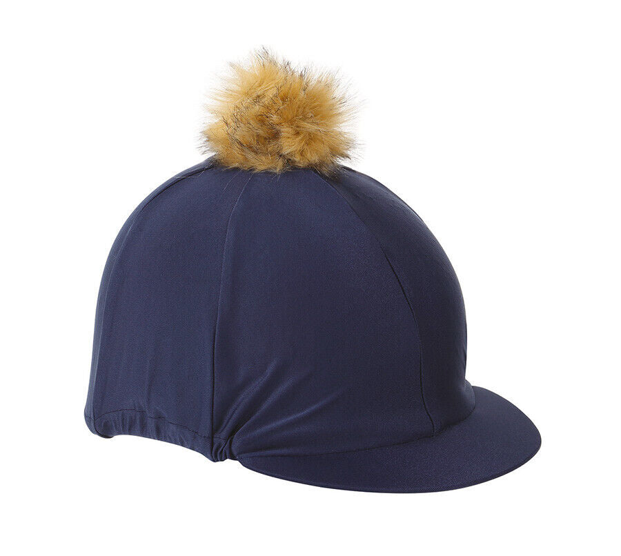 Picture of Shires Pom Pom Skull Hat Cover Silk  Onesize, 5 Colours