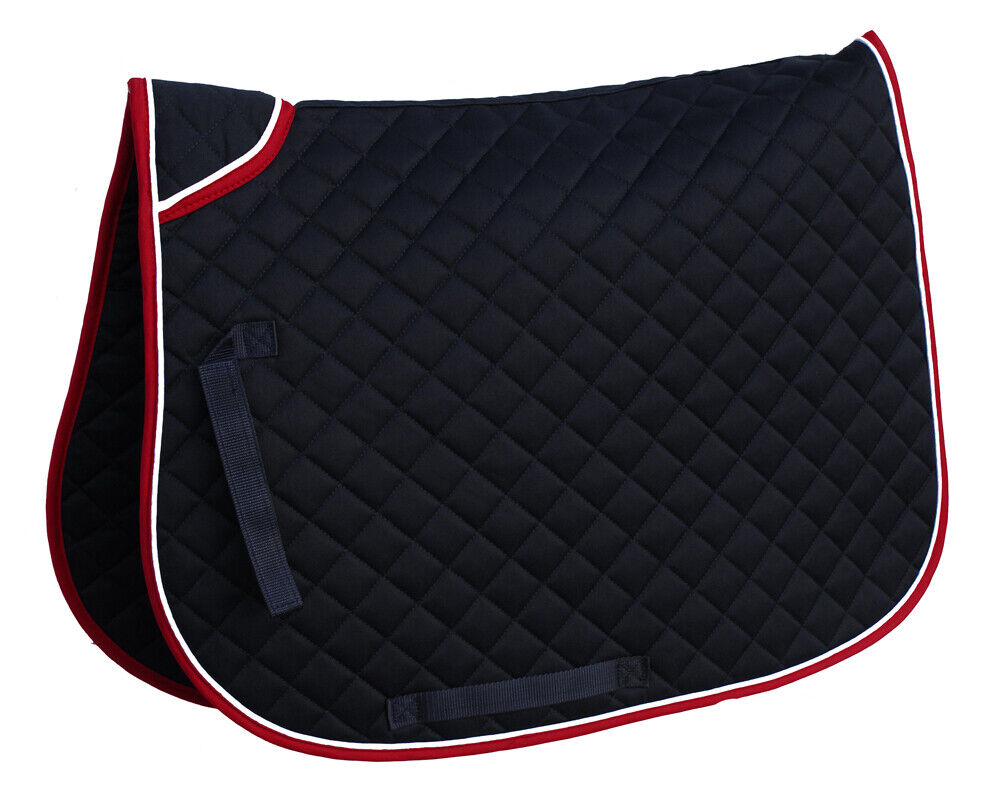 Picture of Rhinegold Quilted Saddle Cloth With Twin/Contrast Binding | 6 Colours | Cob Full