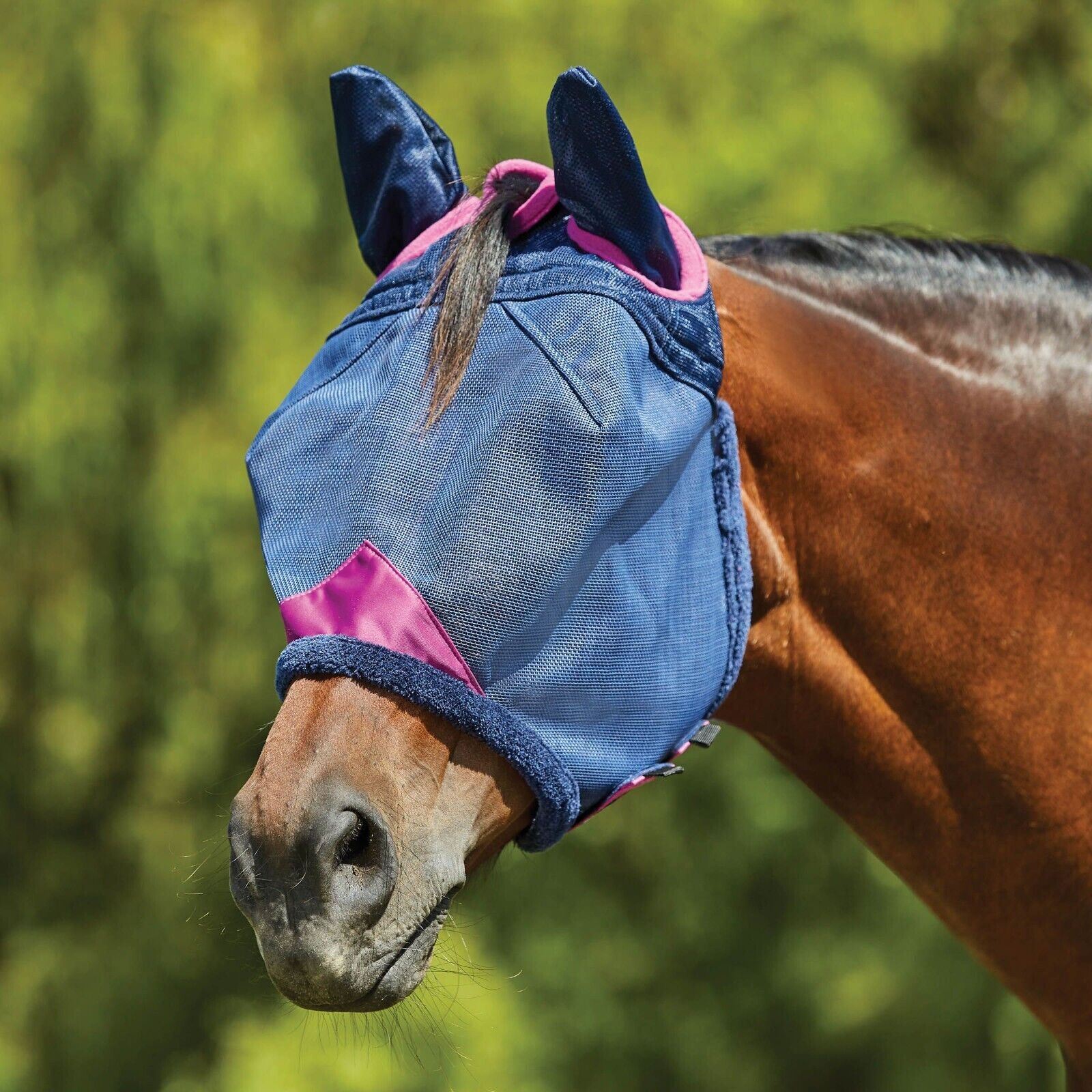 Picture of WeatherBeeta ComFiTec Deluxe Durable Mesh Fly Mask with Ears, UV Protect