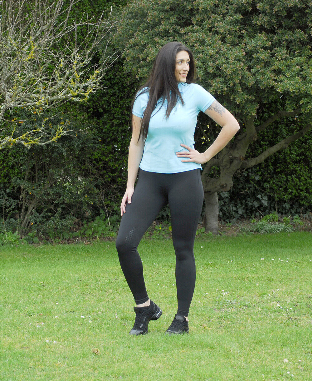 Picture of Rhinegold Silicone Knee Performance Ladies Horse Riding Tights | UK Size 8-18