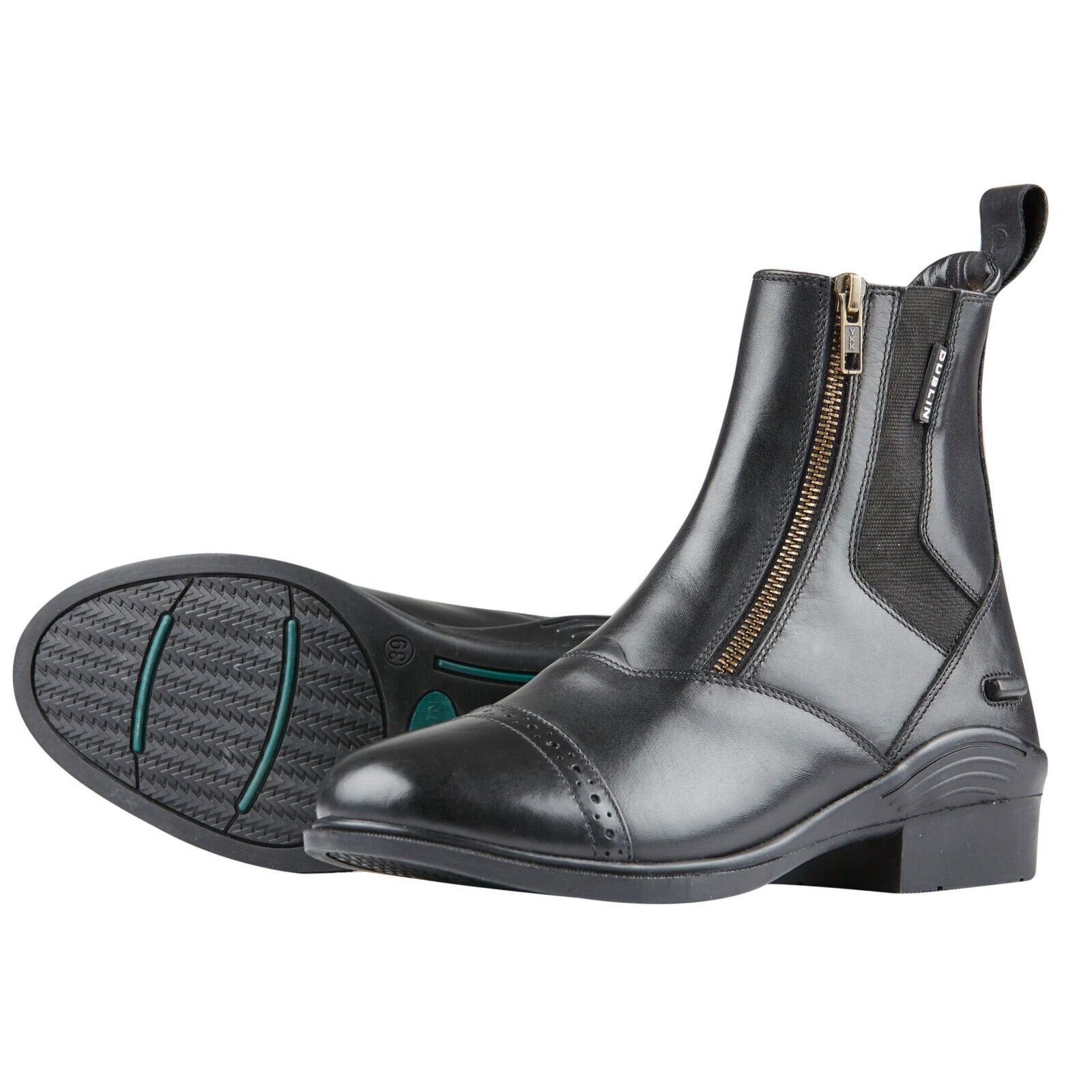 Picture of Dublin Evolution Double Zip Front Paddock Jodhpur Boots, Black or Brown, UK 4-8.