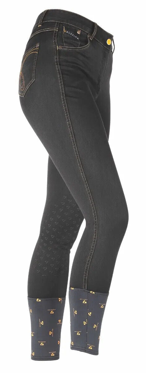 Picture of Shires Aubrion Putney Denim Horse Riding Breeches  | Maids/Childs | Age 9-14yrs