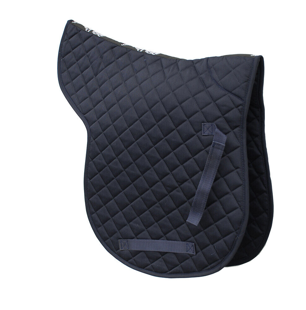 Picture of Rhinegold Cotton Quilted GP Saddle Numnah, in 11 colours, 3 Sizes