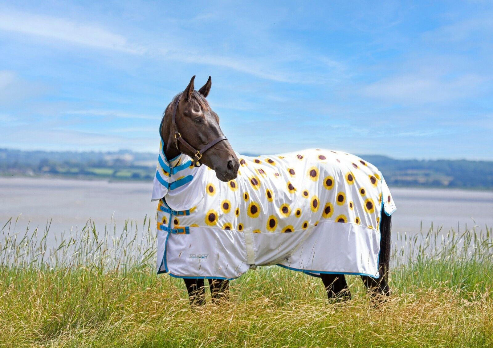 Picture of Shires Tempest Original Sunflower Full Neck Combo Fly Horse Rug | 80% UV Block