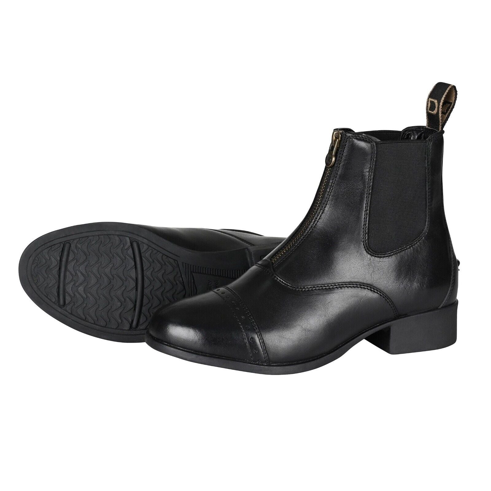 Picture of Dublin Foundation Zip Paddock Jodhpur Boots, Black, Brown, UK Size 4 - 11
