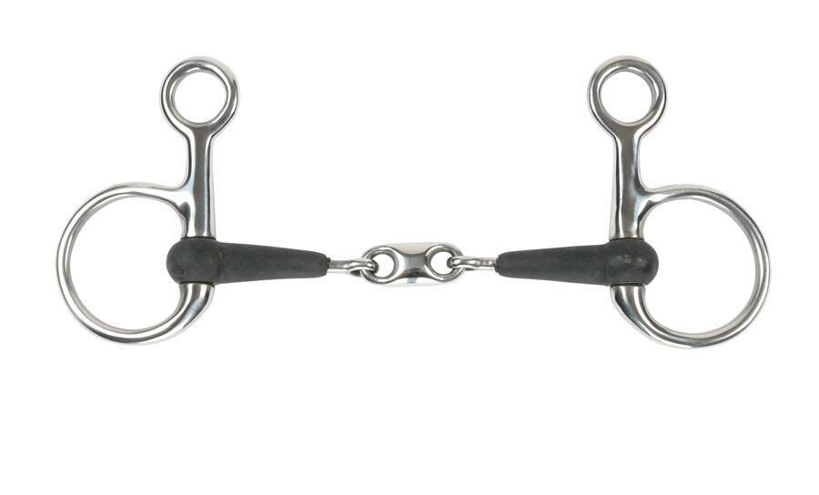 Picture of Shires Equikind+ Hanging Cheek Peanut Link Horse Bit Black | Horse Bit | 3 Sizes