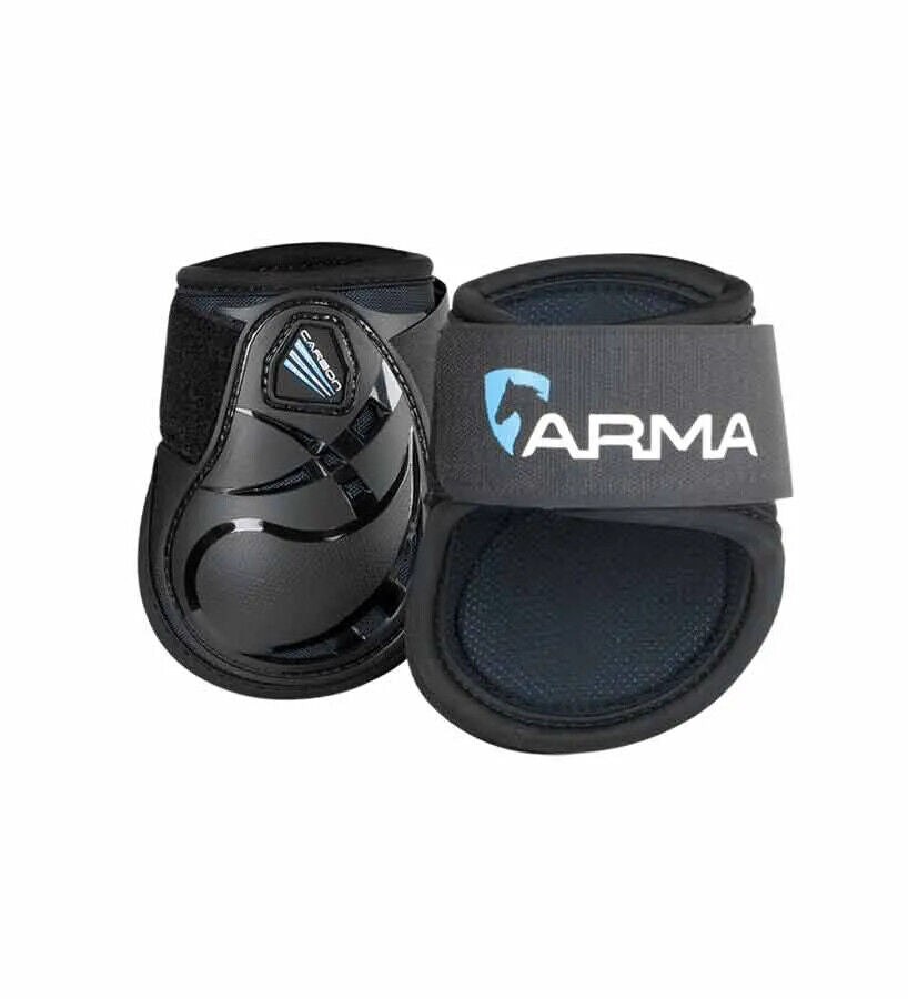 Picture of Shires ARMA Carbon Fetlock Boots | Black / Brown | Cob / Full