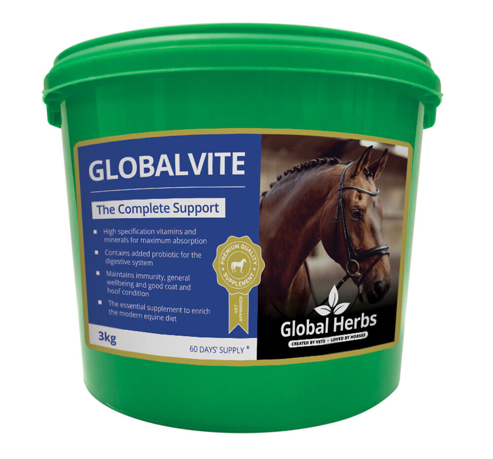 Picture of Global Herbs Global Vite 3kg Tub,  Vitamin And Minerals For Horses / Ponies