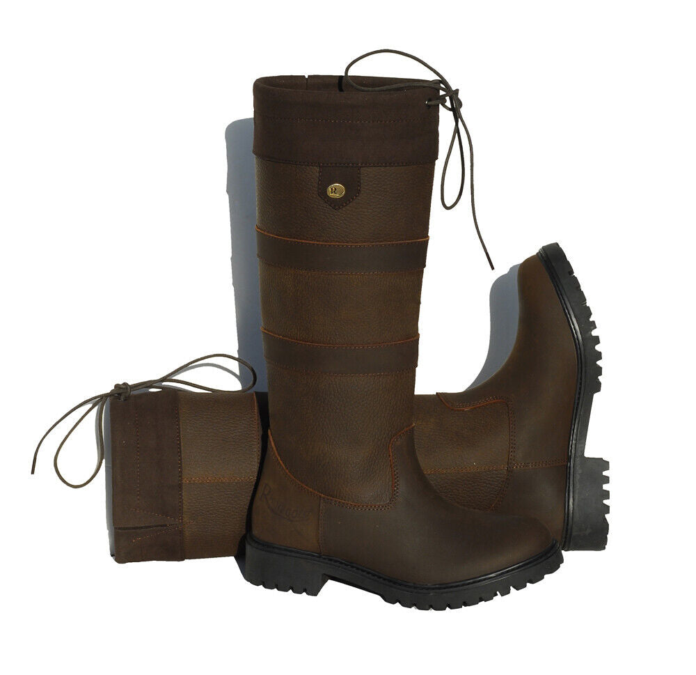 Picture of Rhinegold Brooklyn Child Leather Country Walking Yard Boots, Childrens